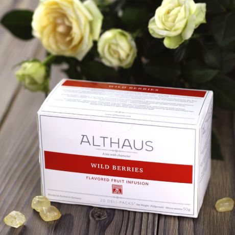 Фруктовый чай Althaus "Wild Berries" (50 г, 20 пакетиков по 2,5 г)