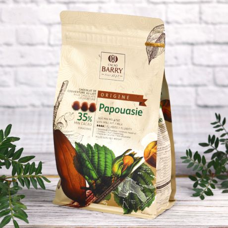 Молочный шоколад для фонтанов Cacao Barry Origine "Papouasie" 35% (1 кг, в каллетах)