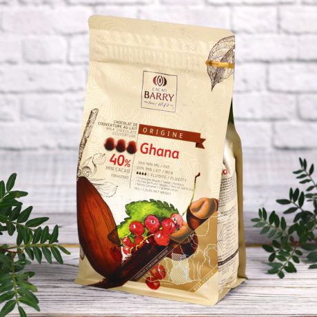 Молочный шоколад для фонтанов Cacao Barry Origine "Ghana" 40,5% (1 кг, в каллетах)