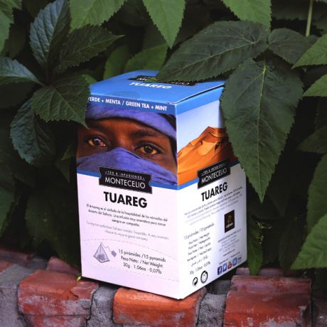 Ароматизированный зелёный чай Montecelio "Tuareg" (15 шёлковых пакетиков по 2 г)