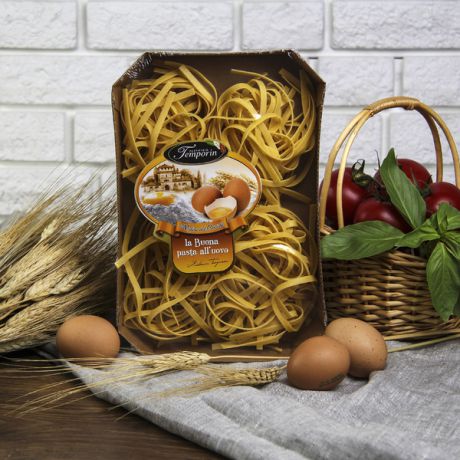 Паста яичная Pastificio Temporin "Тальятелле - Mulino del Castello" из твёрдых сортов пшеницы (гнёзда, 250 г)
