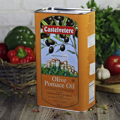 Оливковое масло Castelvetere рафинированное в жестяной банке (3 л, Италия)