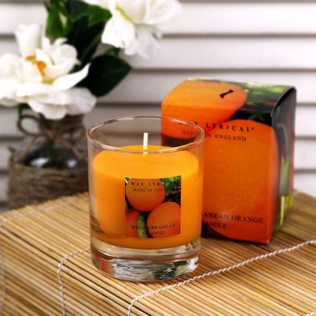 Ароматическая свеча Wax Lyrical "Солнечный апельсин" в стеклянном стакане (большая)