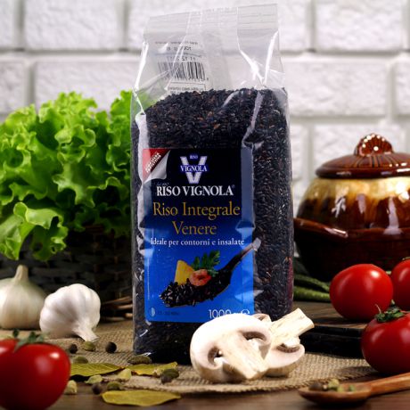 Рис чёрный среднезёрный Riso Vignola "Венере" (1 кг)