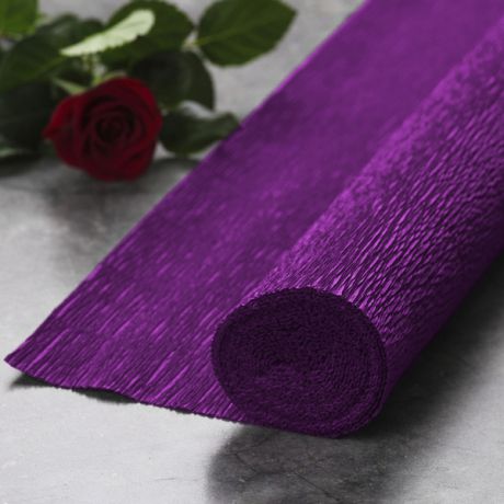Гофрированная бумага "Фиолетовая" (Италия, 50 х 250 см)