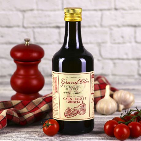 Оливковое масло Grand Olio для красного мяса и гриля Extra Virgin (500 мл, Италия)