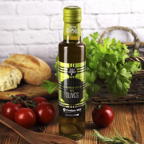 Оливковое масло Cretan Mill с оливками Extra Virgin (250 мл, Греция)