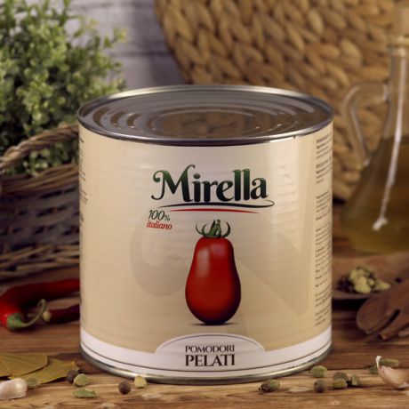 Помидоры очищенные Mirella Premium в собственном соку (2,5 кг)