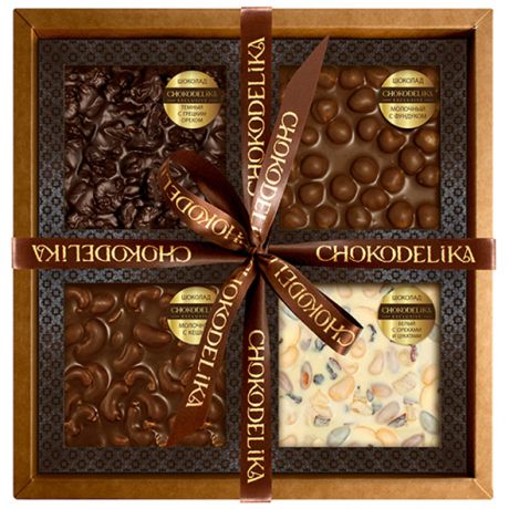 Подарочный набор Chokodelika "Шоколад с орехами" (320 г)