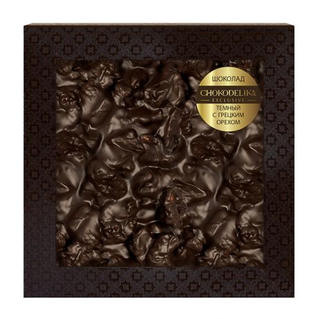 Тёмный шоколад Chokodelika с грецким орехом (80 г)
