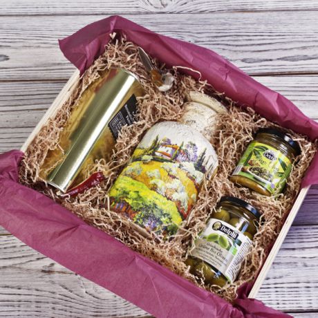 Подарочный набор в деревянном ящике "Средиземноморские традиции"