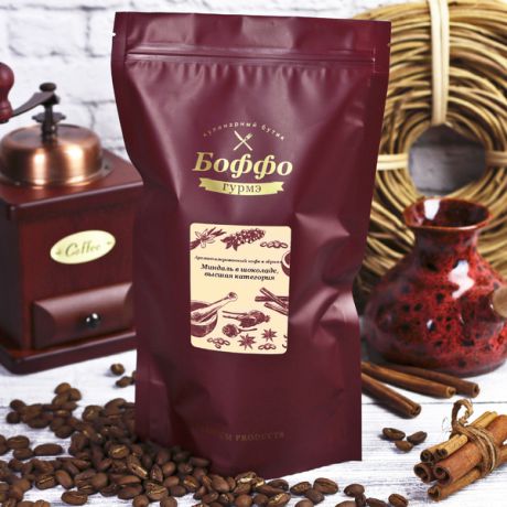 Ароматизированный кофе в зёрнах "Миндаль в шоколаде", высшая категория (500 г)