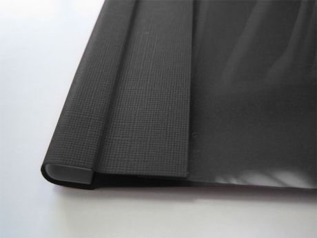 Мягкие обложки A4 O.SOFTCLEAR B (13 мм) с текстурой лен, черные