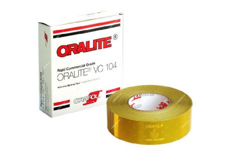Световозвращающая лента Oralite/Reflexite VC104 Rigid Grade Commercial для жесткого борта, желтая 50 м