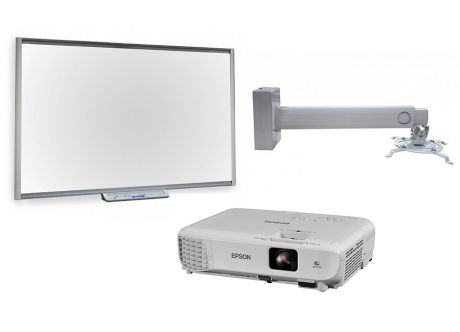 Интерактивная доска SBM685 в комплекте с проектором Epson EB-W05 и креплением Digis DSM-14Kw