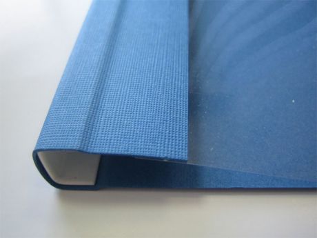 Мягкие обложки A4 O.SOFTCLEAR AA (5 мм) с текстурой лен, синие