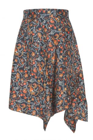 Isabel Marant Шелковая юбка с цветочным узором