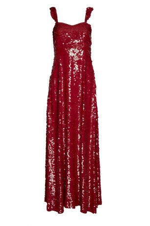 Valentino Шелковое платье с пайетками