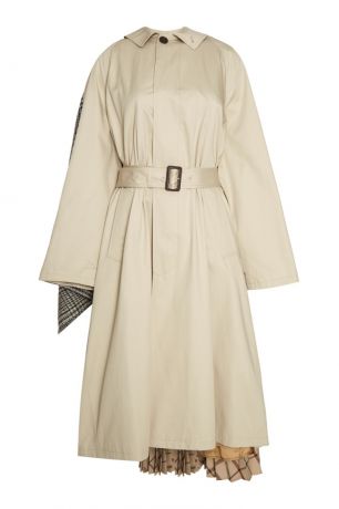 Balenciaga Хлопковое пальто с плиссированной деталью