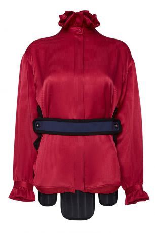 Balenciaga Шелковая блузка с деталью на спине