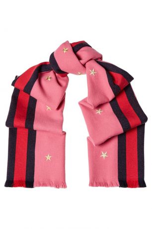 Gucci Розовый шарф из шерсти и кашемира