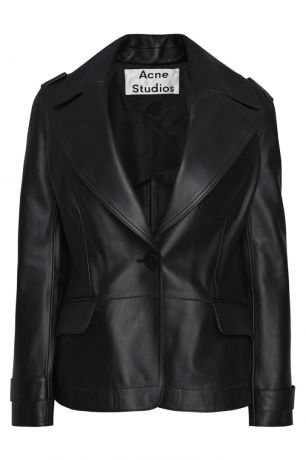 Acne Studios Кожаная куртка черная Lannu