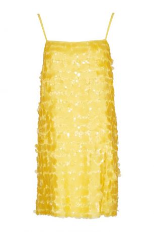 Miu Miu Шелковое платье с пайетками