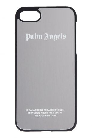 Palm Angels Зеркальный чехол для iPhone 7 серебряный