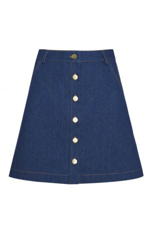 T-Skirt Джинсовая юбка-мини на пуговицах