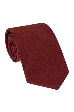 CESARE ATTOLINI Бордовый шелковый галстук