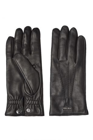 Prada Черные кожаные перчатки