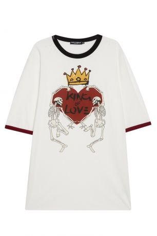Dolce&Gabbana Белая футболка с принтом