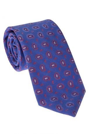 Canali Шелковый галстук с узором пейсли