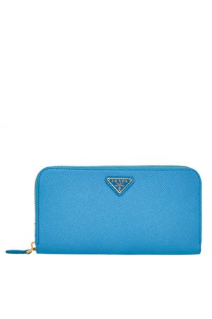 Prada Голубой кошелек с логотипом