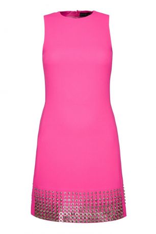 David Koma Шерстяное розовое платье