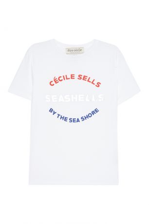 Etre Cecile Белая футболка с надписями