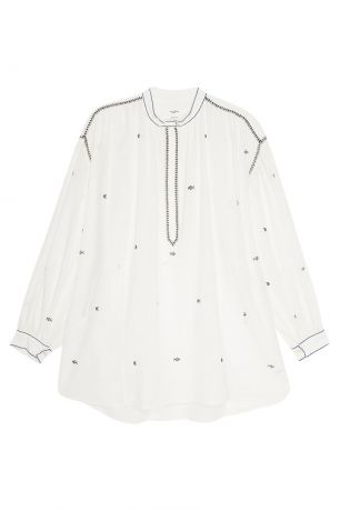 Isabel Marant Etoile Хлопковая блузка с вышивкой