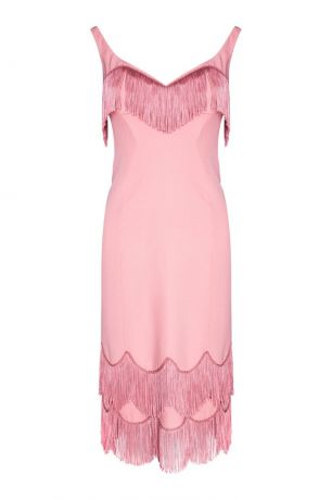 Marc Jacobs Розовое платье с бахромой