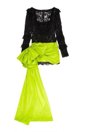 Dundas Комбинированное платье-мини со шлейфом