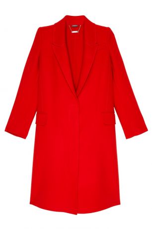 Alexander McQueen Красное пальто из шерсти и кашемира