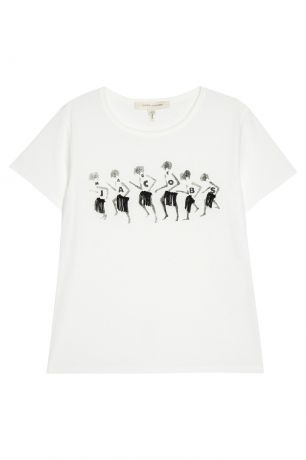 Marc Jacobs Белая футболка с принтом и логотипом