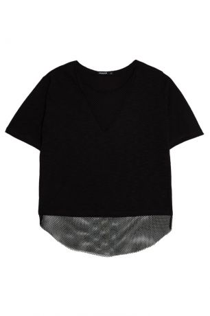 Manouk Черная футболка с сеткой