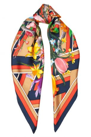 Gucci Шелковый платок с цветами