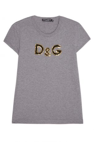 Dolce&Gabbana Меланжевая футболка с логотипом