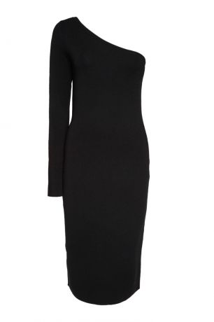 Diane von Furstenberg Черное платье с открытым плечом