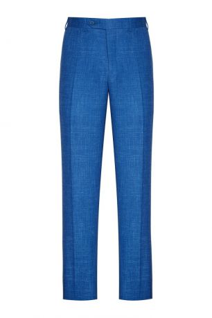 Canali Синие брюки из шерсти и шелка