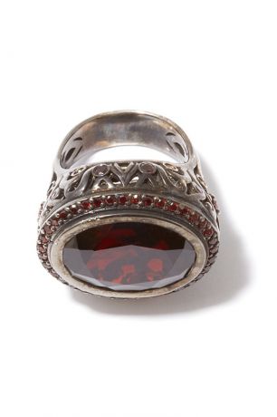 Dzhanelli Jewellery Серебряное кольцо с гранатом