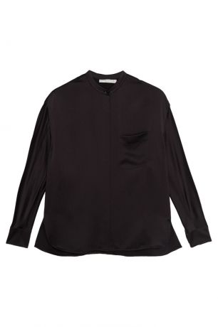 Vince Черная шелковая блузка