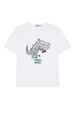 SJYP Хлопковая футболка с динозавром