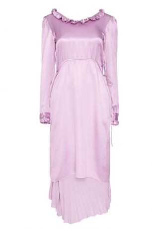 Balenciaga Шелковое платье с оборками